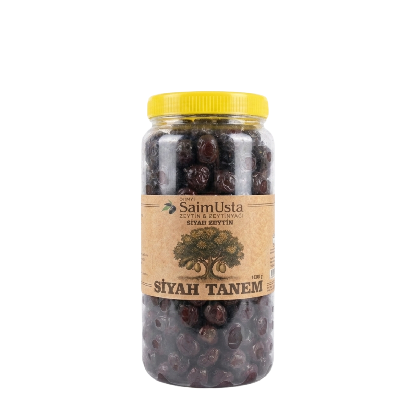 3 Siyah Salamur Zeytin Orta tane ( 360-380 kalibre) - Görsel 1