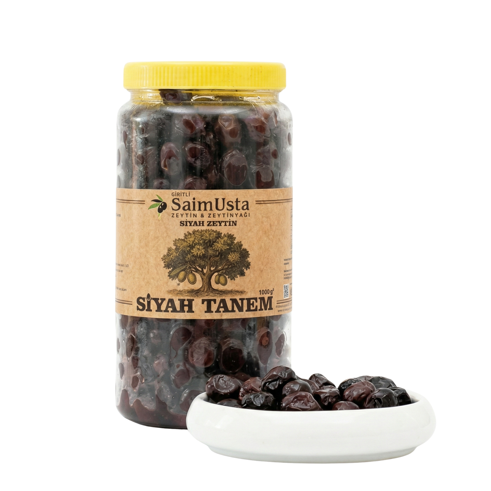 zeytinyağı site ürün görselleri (10) Siyah Zeytin Salamura İri Boy - Görsel 1