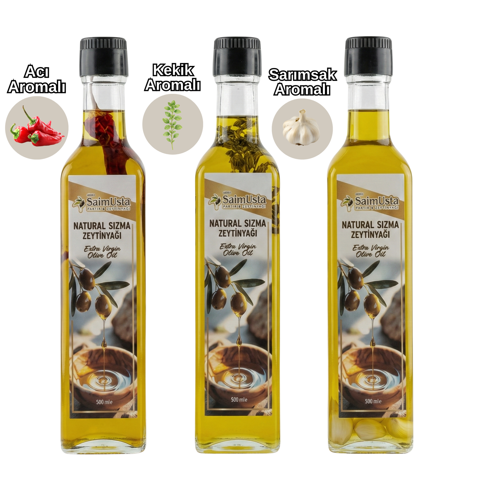 zeytinyağı site ürün görselleri (9) Soğuk Sıkım Natürel Sızma Aromalı Zeytinyağı Üçlü Avantaj Paket - Görsel 1
